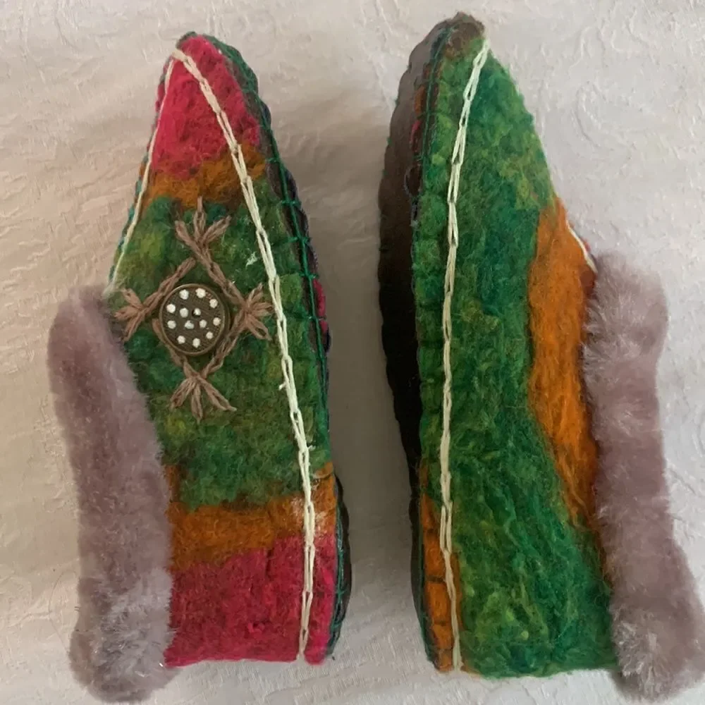 Slippers Hand Crafted Felted Wool Shoes  Baby Kid